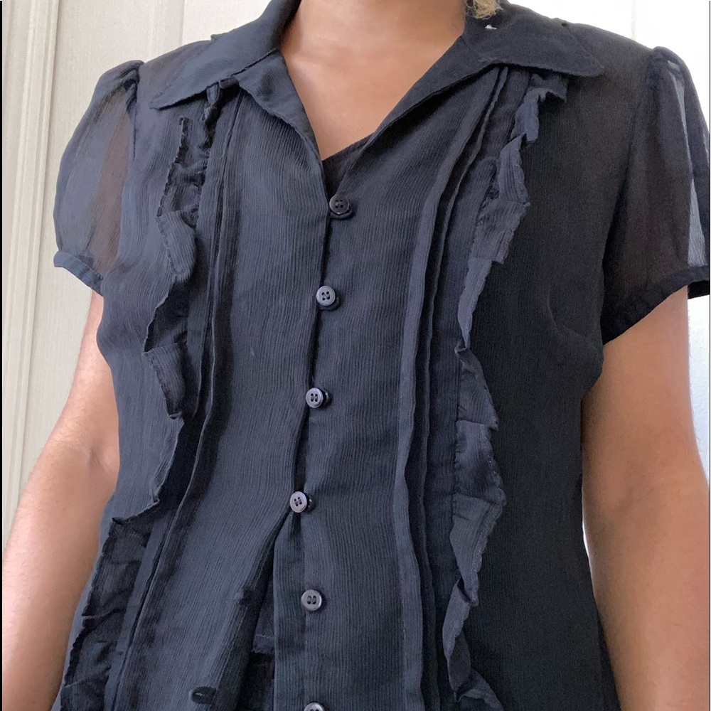 The Loft Sheer Button Up shirt